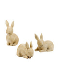 George Home rabbit ornaments 3 pack assorted sizes - British product