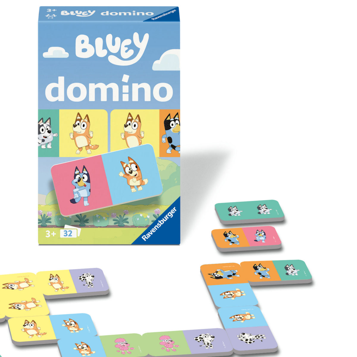 Ravensburger Bluey Dominoes game for kids (British brand)