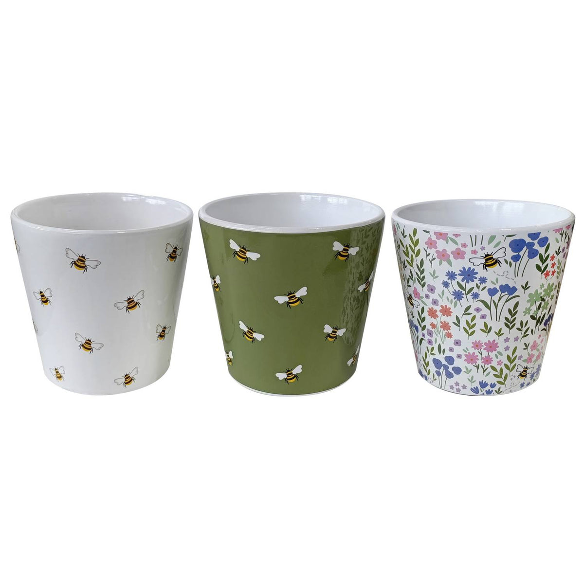 George Cabin printed pots 13x9.5x12.5cm (British brand)
