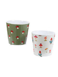 George Cabin printed pots assorted designs 13x9.5x12.5cm (British brand)