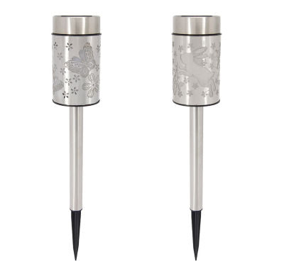George Home glitter solar light with butterfly and rabbit design, imported from the UK