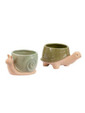 George Home ceramic planter snail or turtle 15.2x11.6x18.7cm, imported from the UK