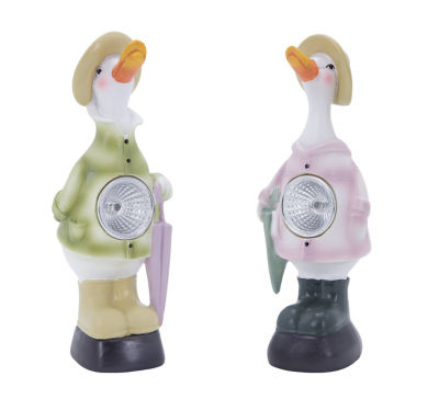 ASDA George Home Raincoat Solar Duck Garden Decoration 7.3x8x18.7cm- Buy online at McGrocer