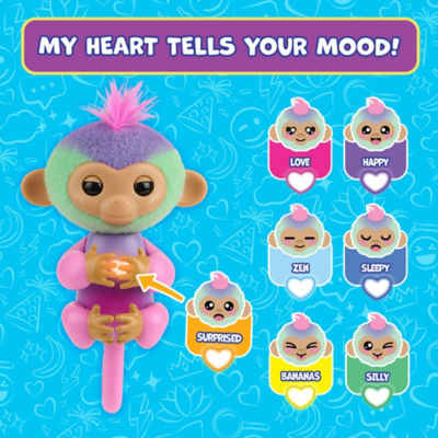 Fingerlings Magic Moods Monkey interactive toy, UK version