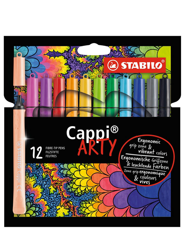 Stabilo Cappi ARTY fibre-tips - Assorted 12pk