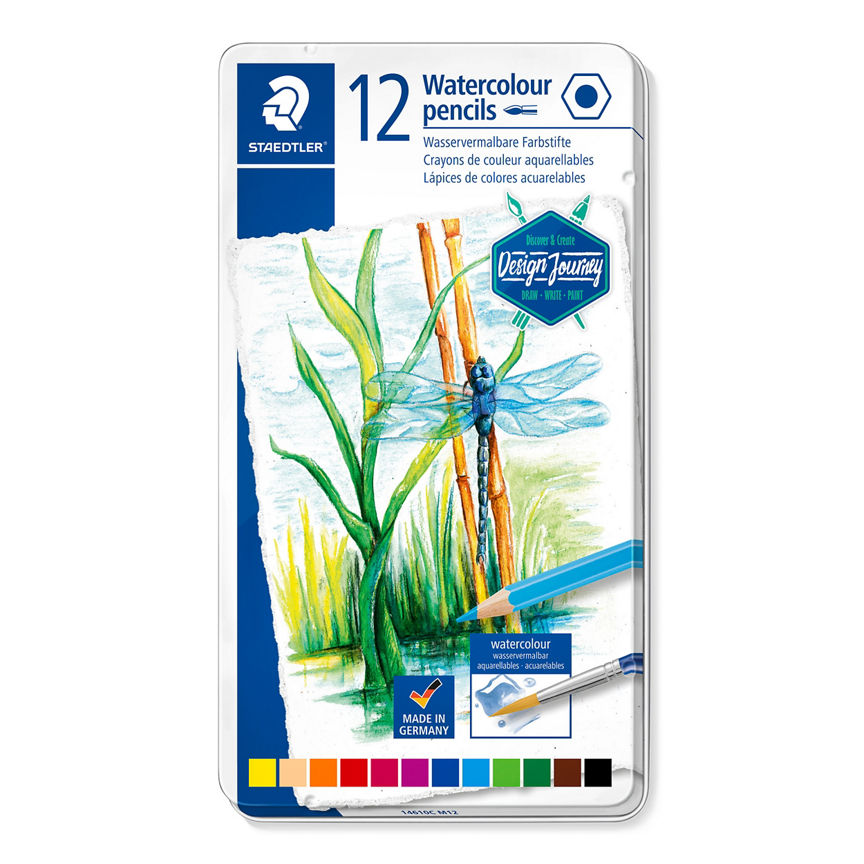 Staedtler Design Journey Watercolour Colouring Pencils 12pk GOODS ASDA   