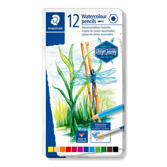 Staedtler Design Journey Watercolour Colouring Pencils 12pk