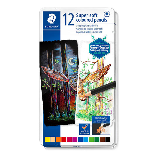 Staedtler Design Journey Super Soft Colouring Pencils 12pk GOODS ASDA   