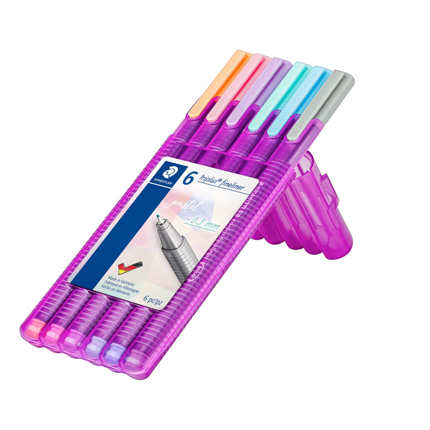 Staedtler Triplus Pastel Fineliners 6pk (British brand)