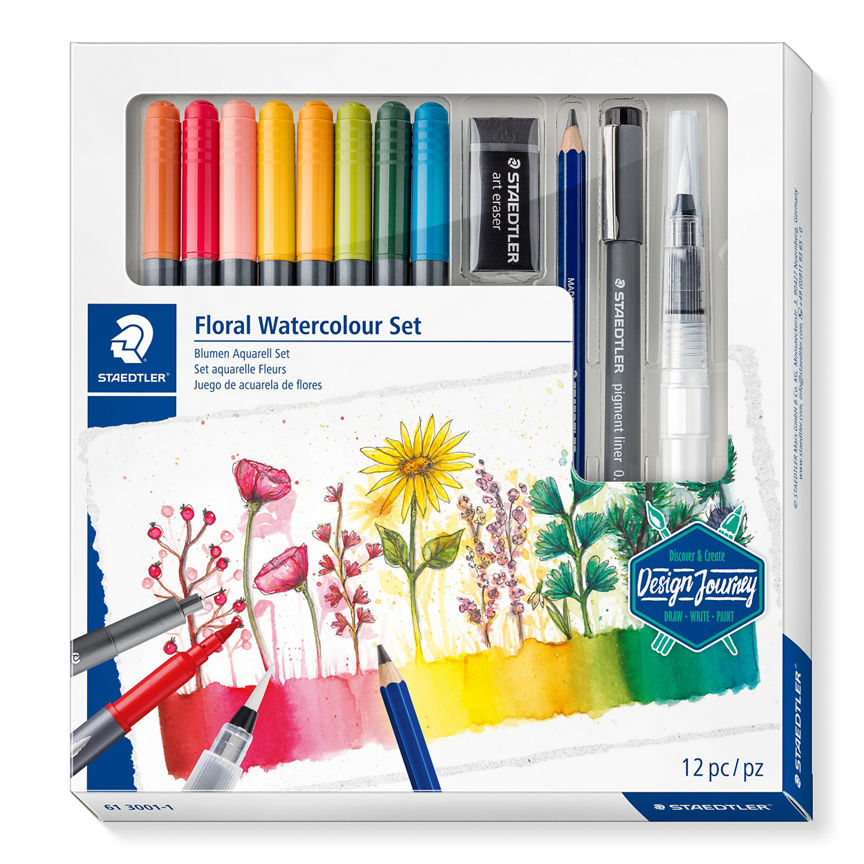 Staedtler Design Journey Floral Watercolour Set