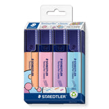 Staedtler Textsurfer pastel highlighters pack of 4, UK version