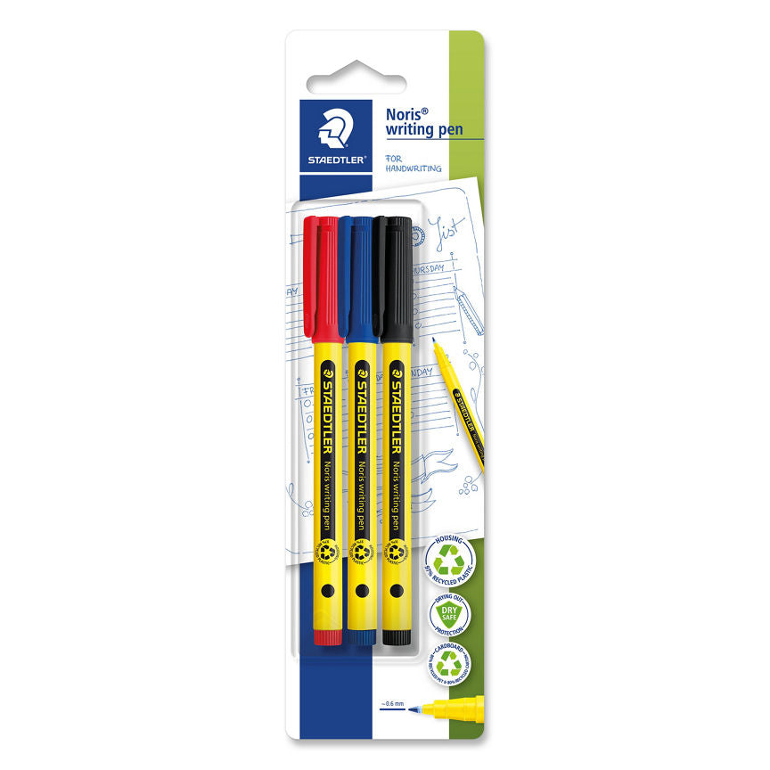 Staedtler Noris Handwriting Pens 3pk