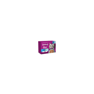ASDA Whiskas 1+ DUO OCEAN Delight Wet Cat Food Pouches 12 x 85g- Buy online at McGrocer