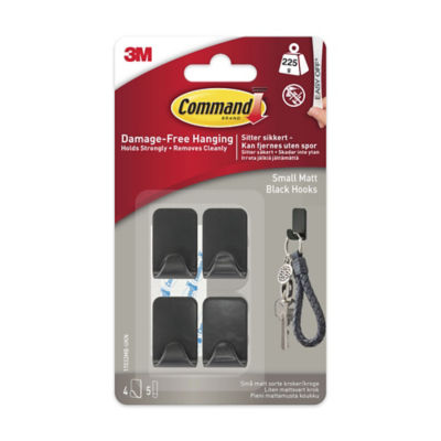 Crochets muraux décoratifs métallisés Command, lot de 4
