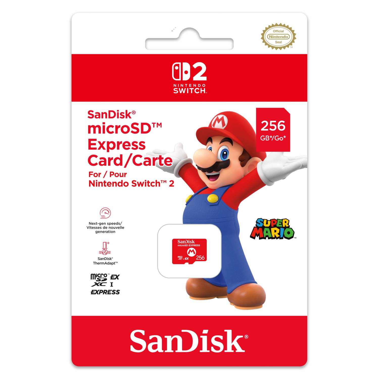 SanDisk microSD Express card 256GB, UK version