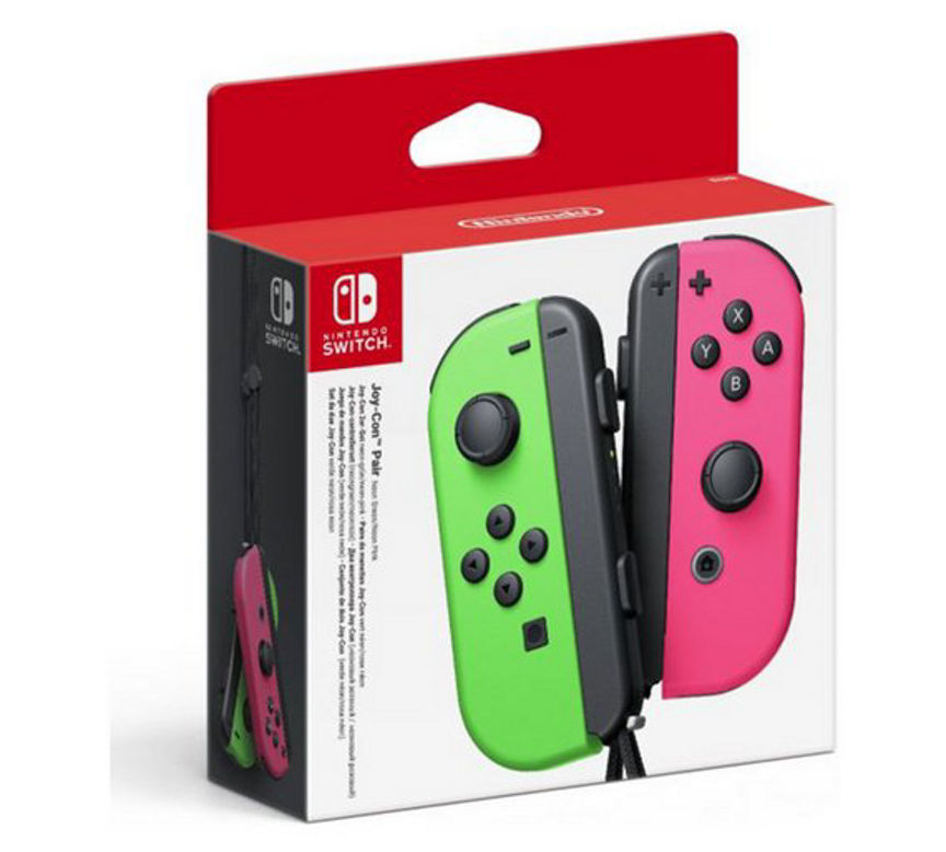 Nintendo Switch Joy-Con Controller Pair (Neon Green And Neon Pink) GOODS ASDA   