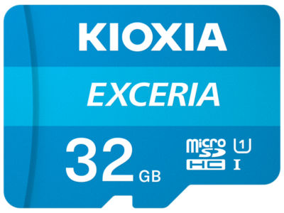 Kioxia EXCERIA microSD card 32GB with adapter, imported from the UK