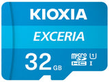Kioxia EXCERIA microSD card 32GB with adapter, imported from the UK