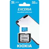 Kioxia EXCERIA microSD card 32GB with adapter, imported from the UK
