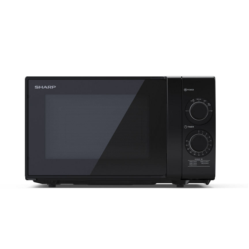 Sharp Compact 20 Litre 700W Manual control Microwave - Black GOODS ASDA   