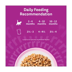 Whiskas kitten poultry wet cat food pouches 12 x 85g (British brand)