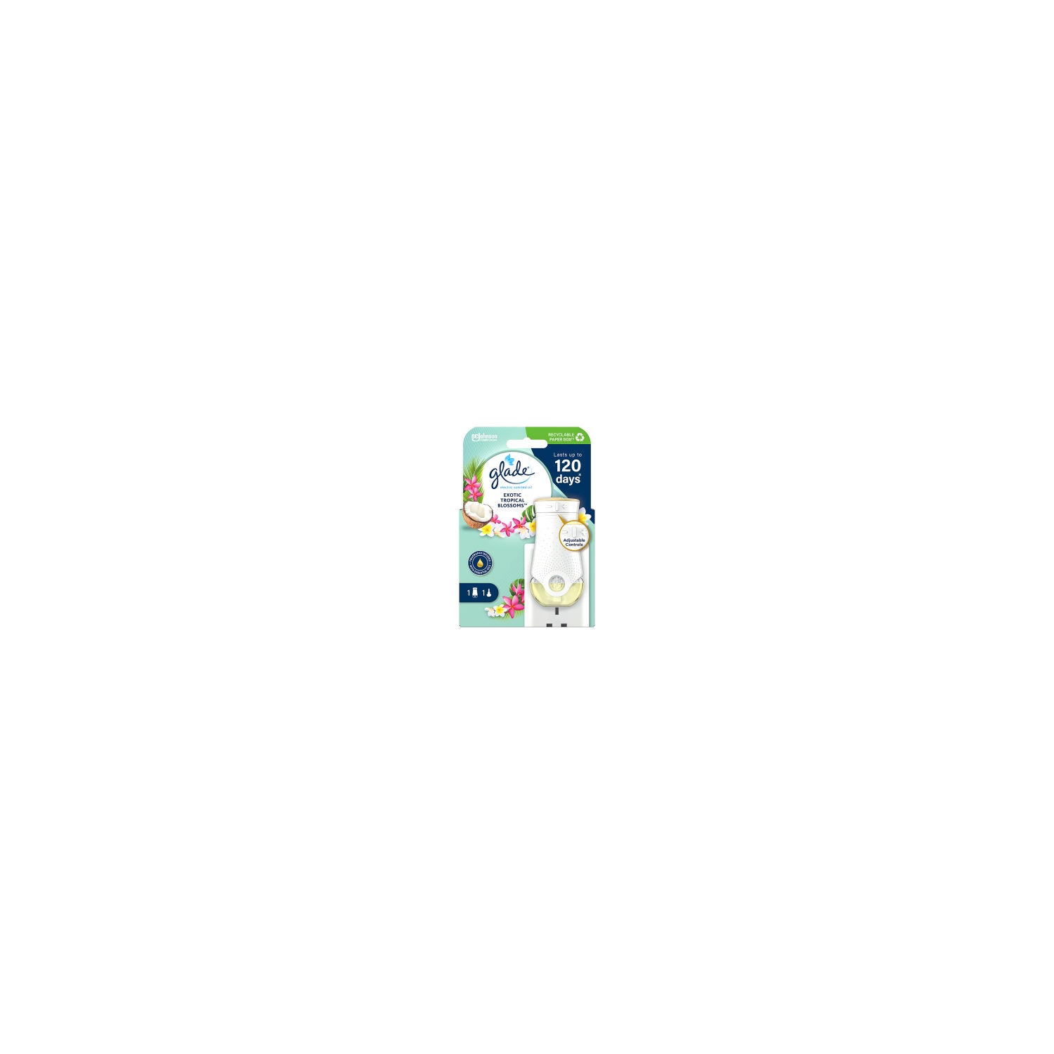 Glade electric scented oil plug in tropical blossom 20ml (British brand)