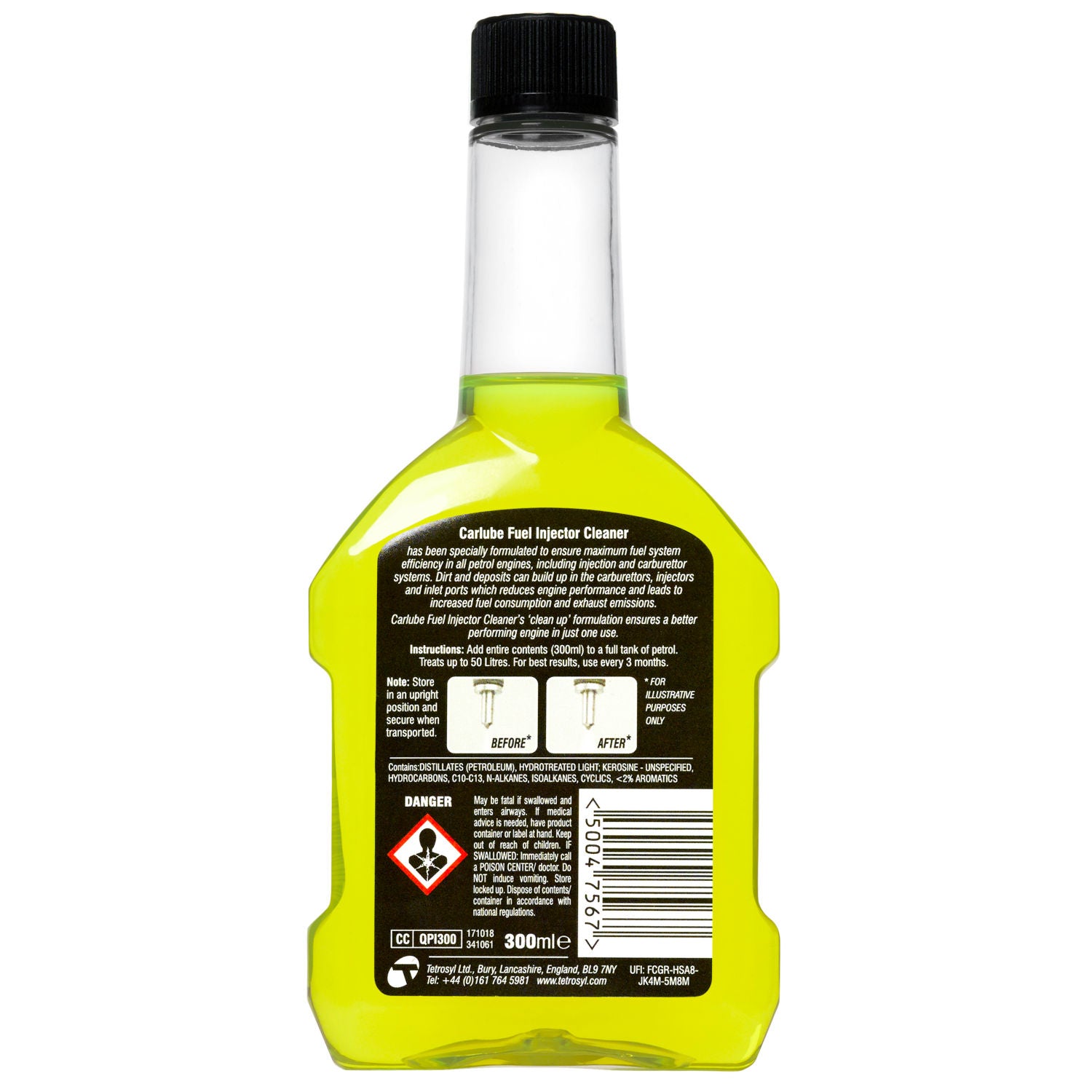 Carlube petrol injector cleaner additive, UK version