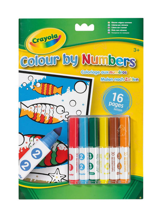 Crayola Colour by Numbers Colouring Book Age 3+ Years GOODS ASDA   