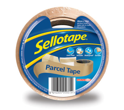Sellotape brown parcel tape 48mmx50m, UK version