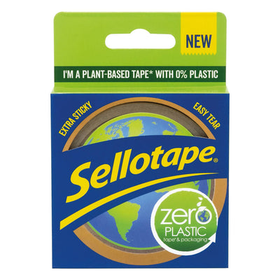 ASDA Sellotape Zero Plastic Compostable Adhesive Tape 24mm x 50m- Buy online at McGrocer