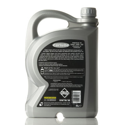 Carlube engine oil 5W30 fully synthetic 4L, UK version