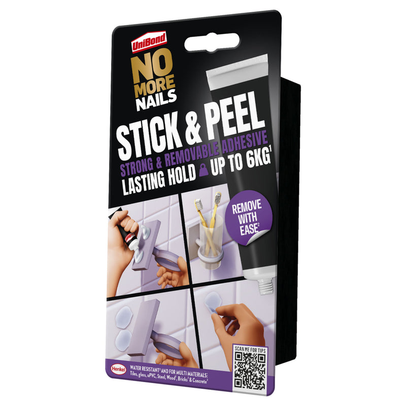 UniBond Stick & Peel adhesive 44g, imported from the UK