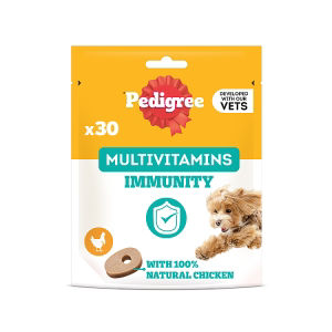 Pedigree Multivitamins Immunity Soft Dog Chews 180g, imported from the UK