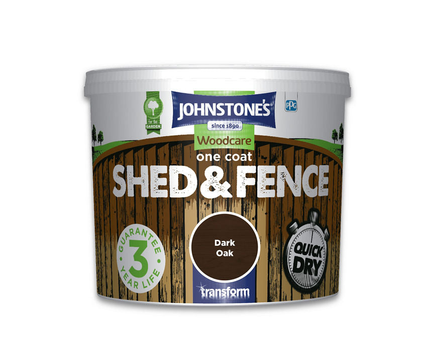 Johnstone's One Coat Shed & Fence 5l - Dark Oak GOODS ASDA   