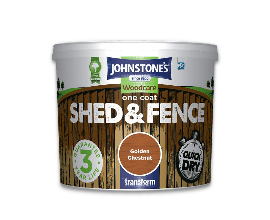 Johnstone's One Coat Shed & Fence 5l - Golden Chestnut GOODS ASDA   