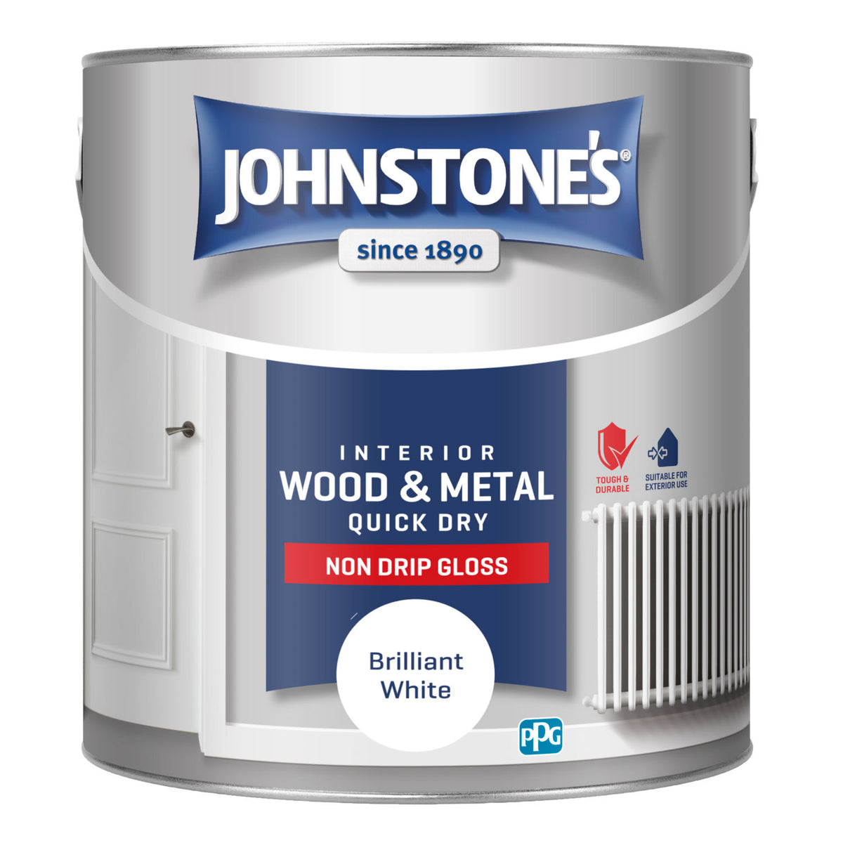 ASDA Quick Dry Gloss Brilliant White 2.5L (British brand)