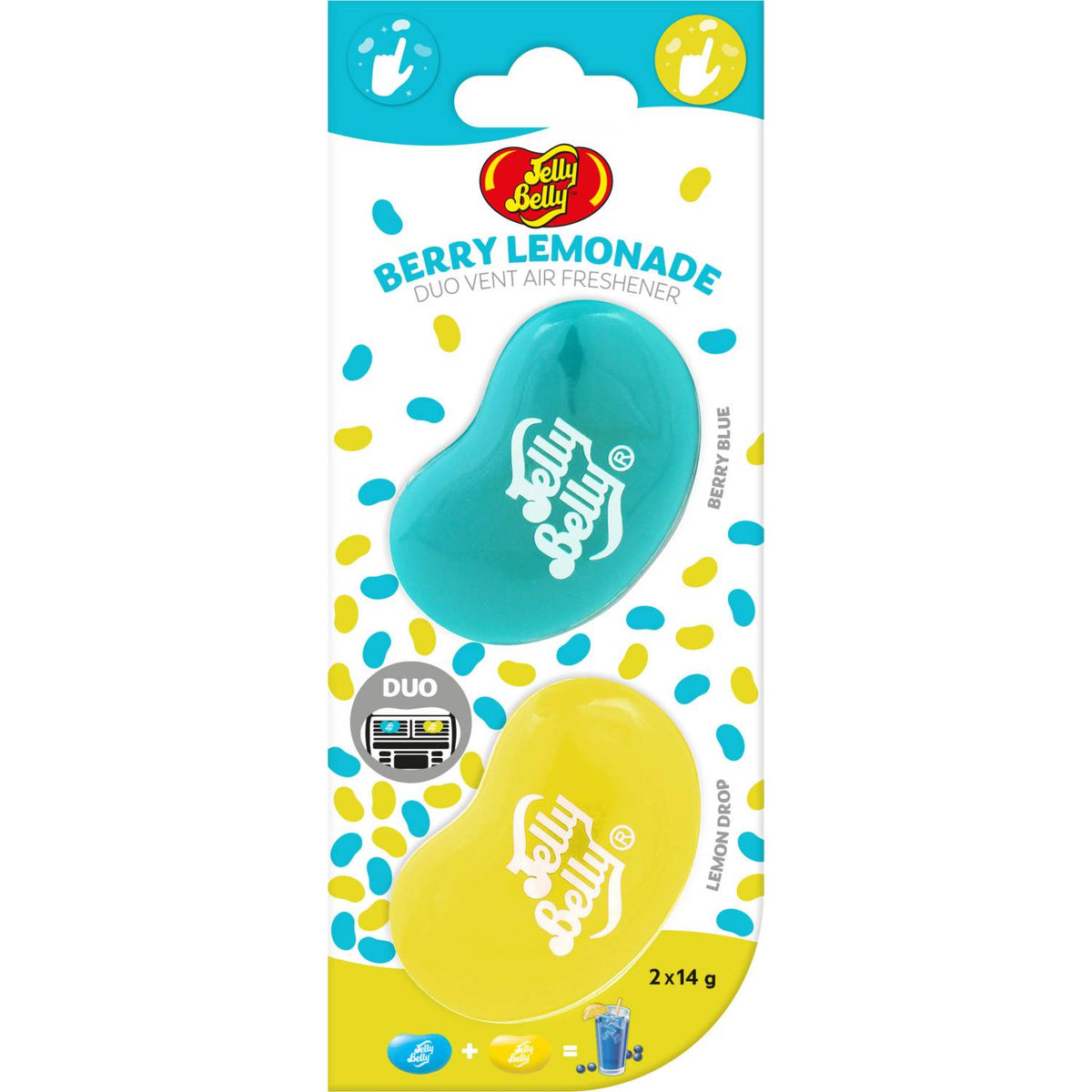 Jelly Belly car air freshener Berry Lemonade duo pack (British brand)
