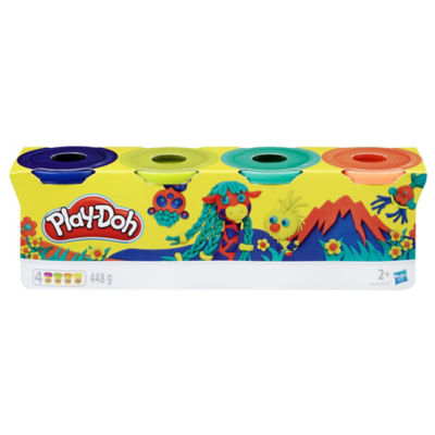 Play-Doh Modelleringsleire 4-pakning Assorterte Farger 4oz Bokser