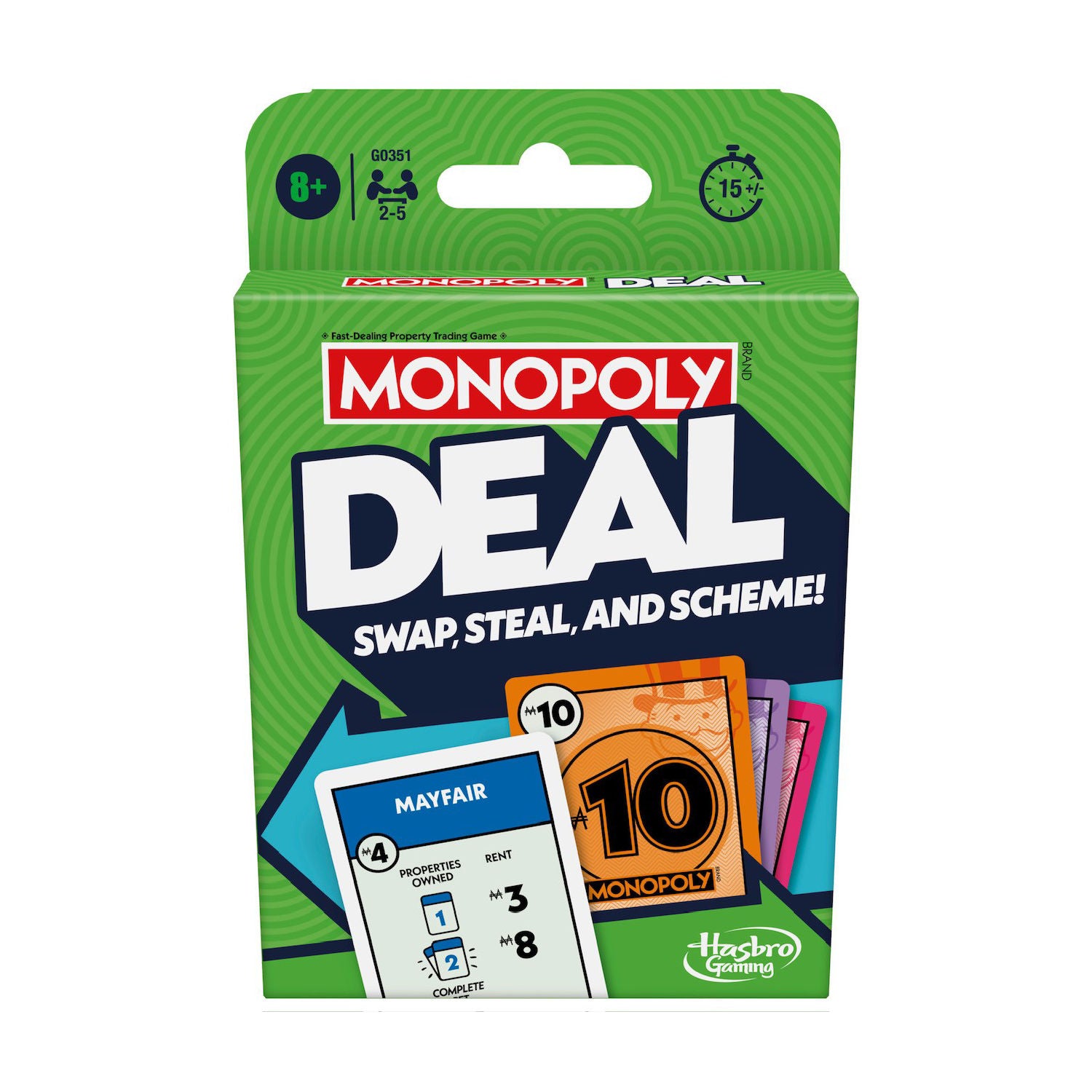Monopoly Deal card game with 110 cards (British brand)