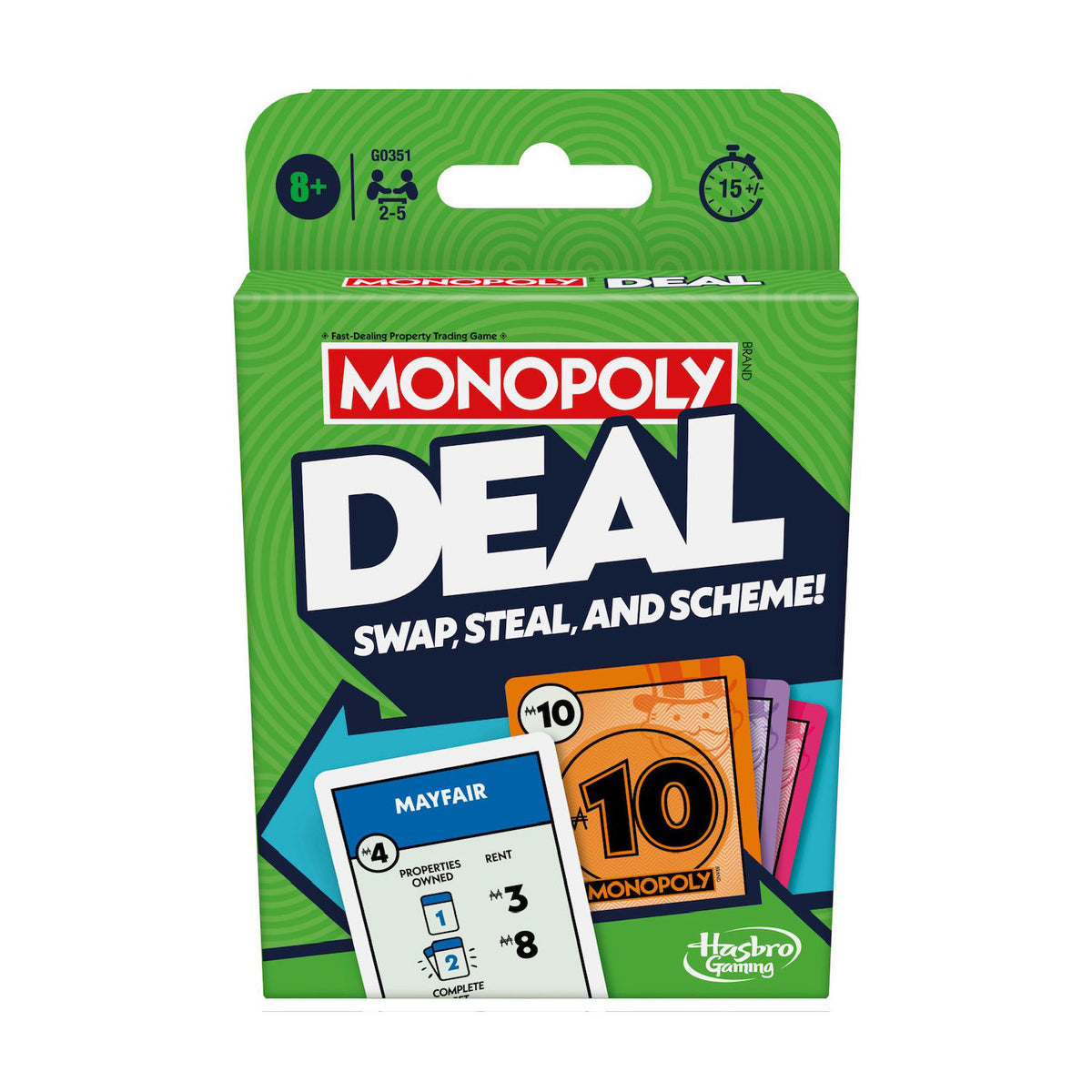 Monopoly Deal card game with 110 cards (British brand)