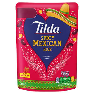 Tilda Microwave Spicy Mexican Long Grain Rice Pouch 250g (British brand)