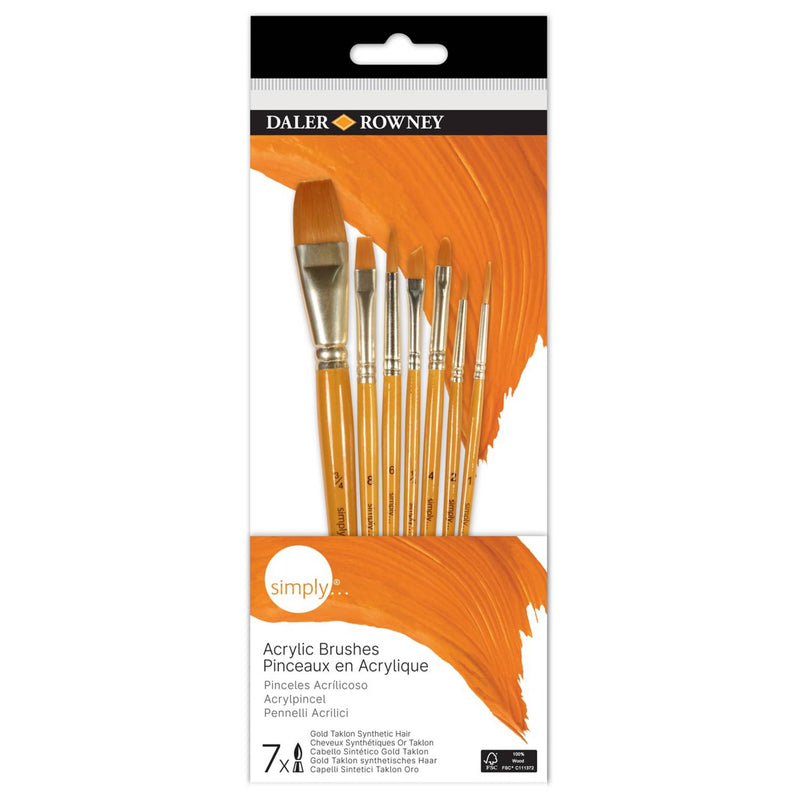 Daler-Rowney 7 piece brush set, imported from the UK