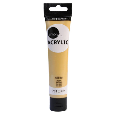 ASDA Daler Rowney Simply Acrylic Paint Gold 75ml- Buy online at McGrocer