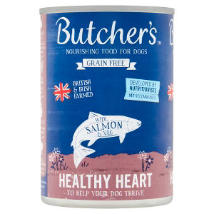 Butcher's dog food salmon & veg 390g, imported from the UK