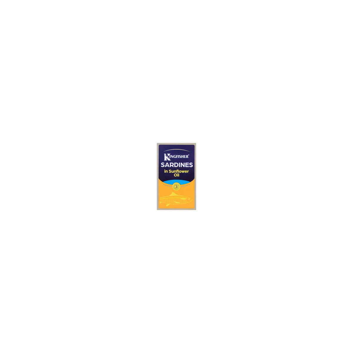 Kingfisher sardines in sunflower oil 120g, imported from the UK