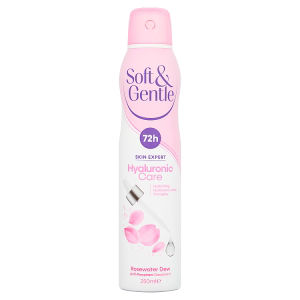 Soft & Gentle Hyaluronic Care rosewater deodorant 250ml, imported from the UK