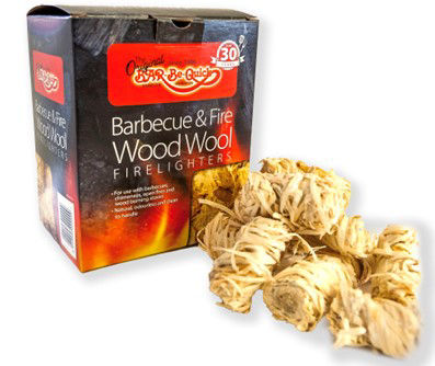 Bar-Be-Quick wood wool firelighters for barbecues, UK version