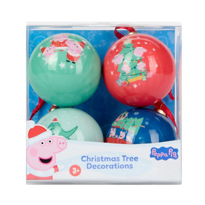 Peppa Pig baubles pack of 4 decorations, imported from the UK
