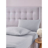 Silentnight grey brushed cotton fitted sheet double (British brand)