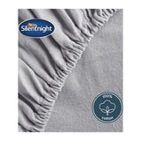 Silentnight grey brushed cotton fitted sheet king (British brand)
